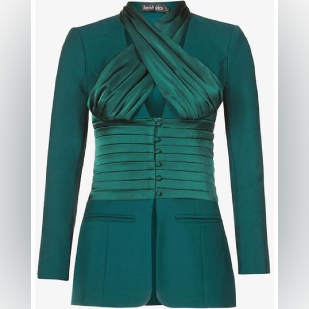 Lavish Alice Emerald Blazer Suit Jacket, New With Tags US Size 12 - UK S…